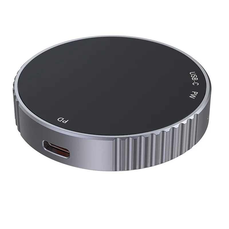 Magnetic NVMe SSD Enclosure with PD Charging, Type-C 3.2 Solid State Drive Case for 2230  /  2242 SSD - Grey