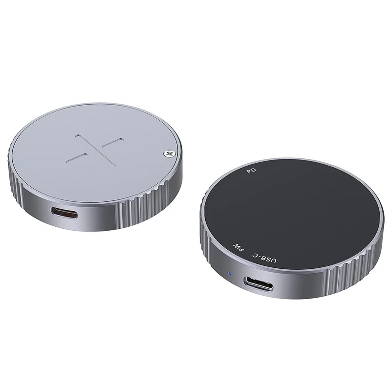 Magnetic NVMe SSD Enclosure with PD Charging, Type-C 3.2 Solid State Drive Case for 2230  /  2242 SSD - Grey