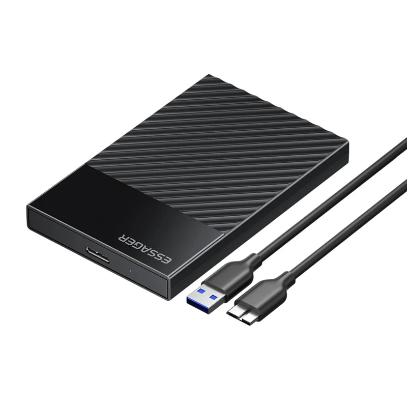 ESSAGER 2.5 Inch SATA 3.0 Hard Drive Enclosure USB 3.0 5Gbps UASP TRIM Hard Disk Case for HDD SSD