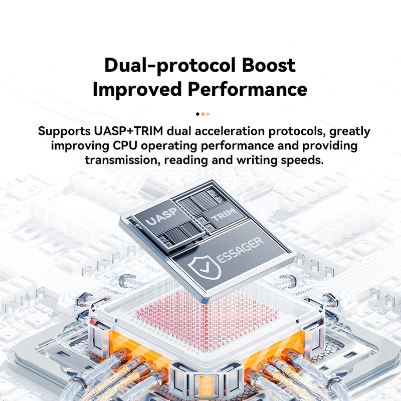 ESSAGER 2.5 Inch SATA 3.0 Hard Drive Enclosure USB 3.0 5Gbps UASP TRIM Hard Disk Case for HDD SSD
