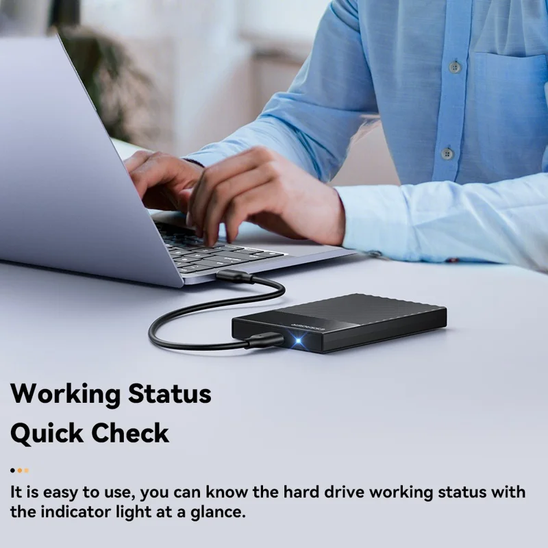 ESSAGER 2.5 Inch SATA 3.0 Hard Drive Enclosure USB 3.0 5Gbps UASP TRIM Hard Disk Case for HDD SSD