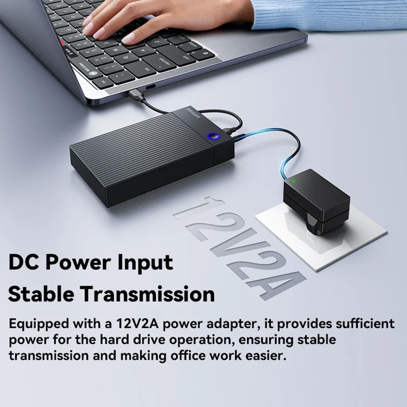 ESSAGER 3.5 Inch SATA 3.0 HDD SSD Enclosure 5Gbps USB 3.0 External Hard Drive Case - US Plug