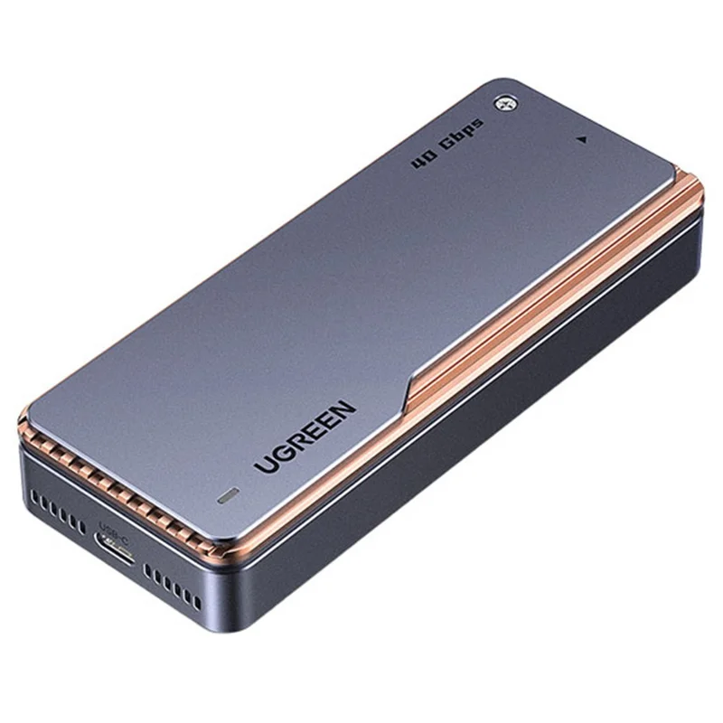 UGREEN CM642-15976 Custodia per SSD USB 4.0 a 40 Gbps, Custodia per Disco Rigido M.2 NVMe con Turboventola per Mac e Windows