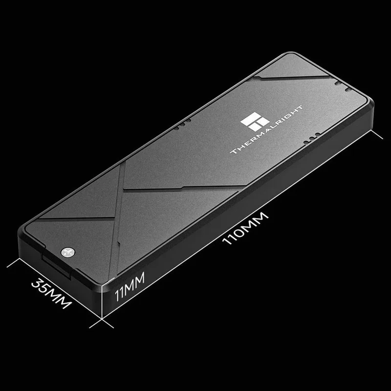 THERMALRIGHT HR-EB109 C M.2 NVMe SSD Enclosure USB 3.2 Gen2 10Gbps Type-C Cable Aluminum Alloy CNC External Hard Drive Case - Black