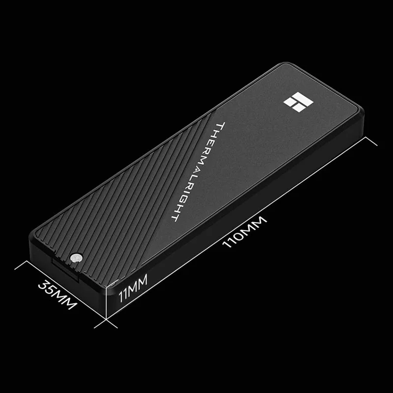 THERMALRIGHT HR-EB105 C M.2 NVMe SSD Enclosure USB 3.2 Gen2 Type-C Cable Aluminum Alloy CNC 8TB External Hard Drive Case - Black