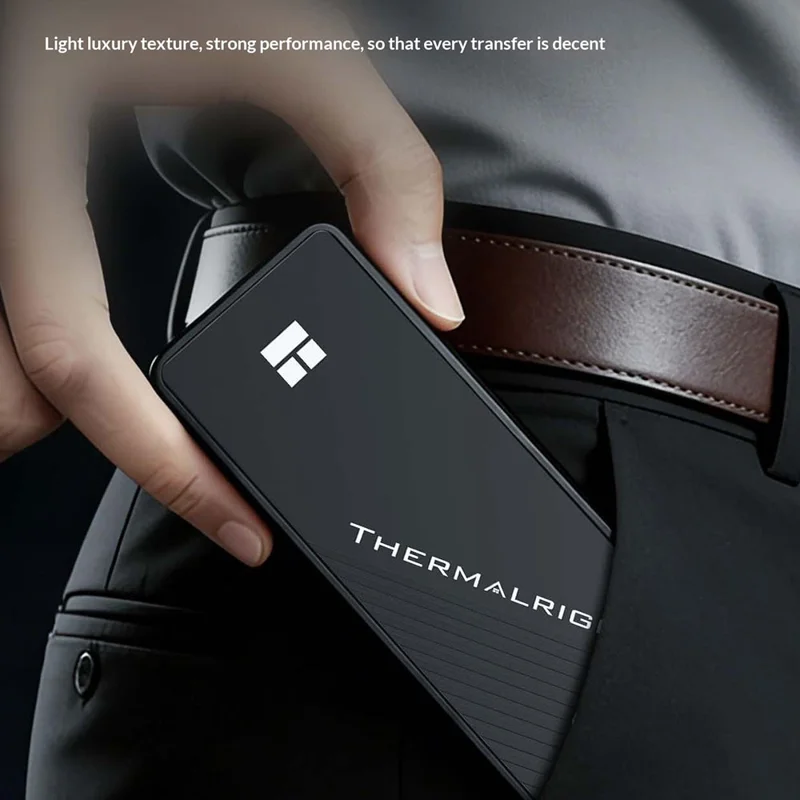 THERMALRIGHT HR-EB105 C M.2 NVMe SSD Enclosure USB 3.2 Gen2 Type-C Cable Aluminum Alloy CNC 8TB External Hard Drive Case - Black