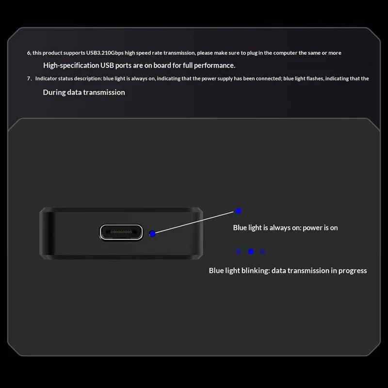 THERMALRIGHT HR-EB105 C M.2 NVMe SSD Enclosure USB 3.2 Gen2 Type-C Cable Aluminum Alloy CNC 8TB External Hard Drive Case - Black