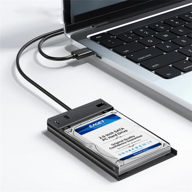 EAGET CE10 2.5-calowa Obudowa Dysku HDD, Obudowa Zewnętrzna na Dysk Twardy SATA USB 3.0 z Kablem USB-A - Czarny