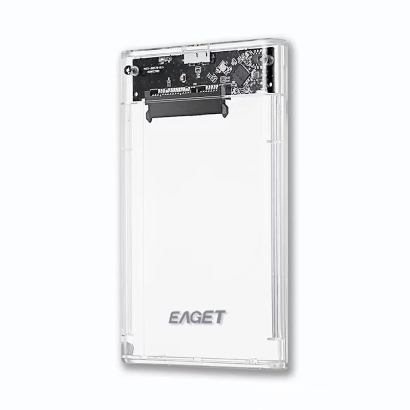 EAGET E10 2,5-calowa obudowa SSD HDD SATA do USB 3.0 przezroczysta obudowa dysku twardego z montażem bez narzędzi - Czarny