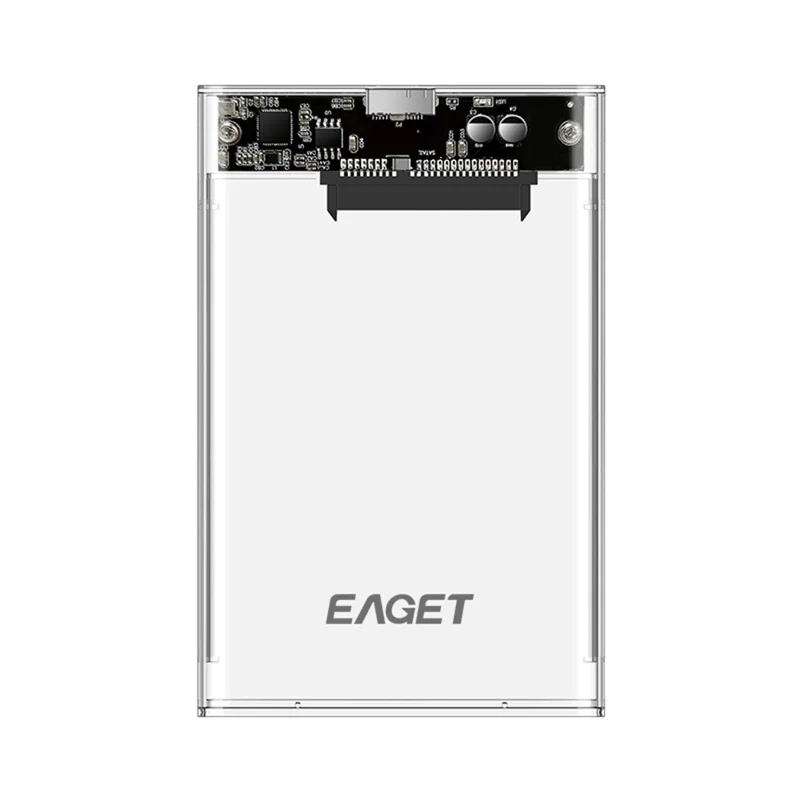 EAGET E10 2,5-calowa obudowa SSD HDD SATA do USB 3.0 przezroczysta obudowa dysku twardego z montażem bez narzędzi - Czarny