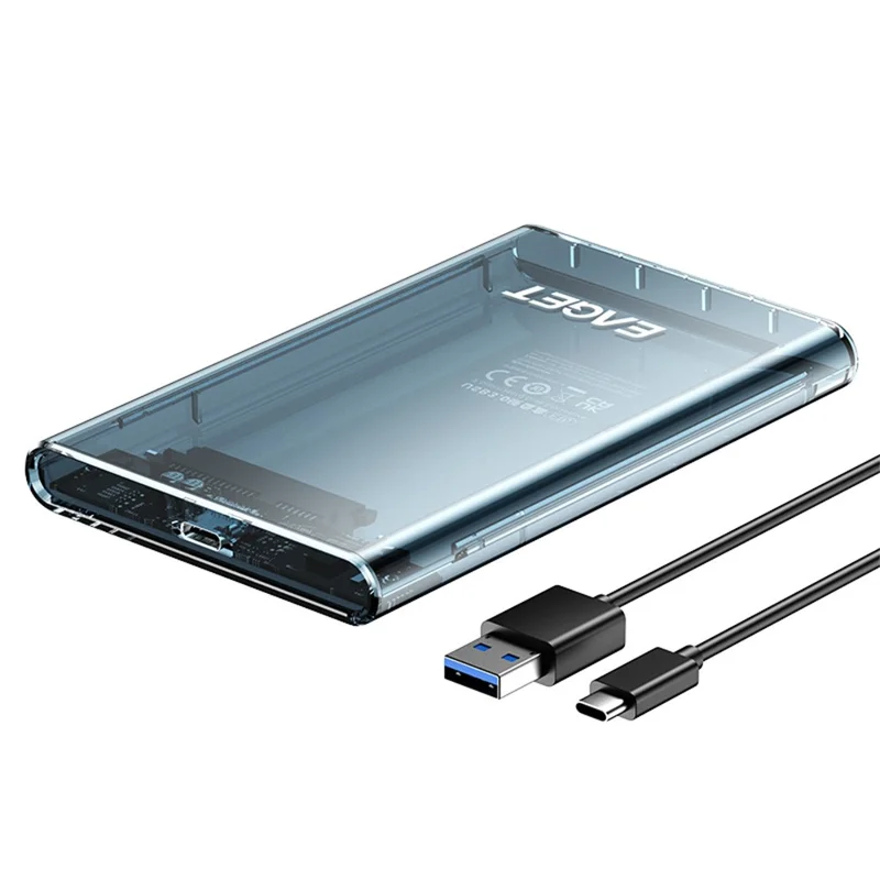 EAGET E16 2,5-calowy przenośny zewnętrzny kadłub dysku twardego USB 3.0 Type-C SATA SSD HDD, obudowa dysku