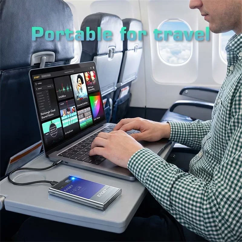 EAGET E16 2,5-calowy przenośny zewnętrzny kadłub dysku twardego USB 3.0 Type-C SATA SSD HDD, obudowa dysku