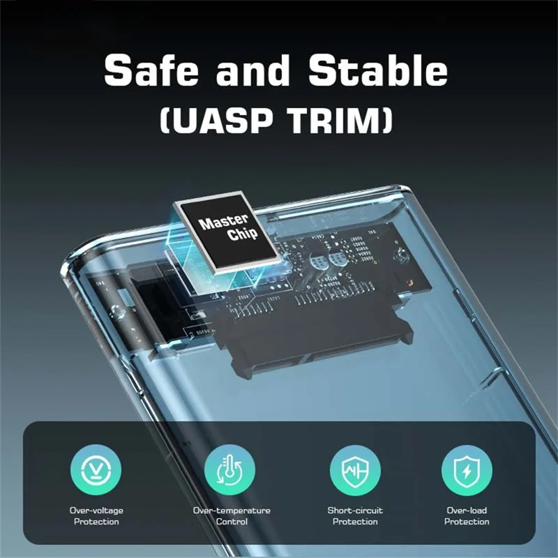 EAGET E16 2,5-calowy przenośny zewnętrzny kadłub dysku twardego USB 3.0 Type-C SATA SSD HDD, obudowa dysku