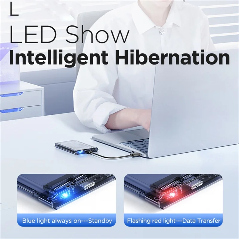 EAGET E16 2,5-calowy przenośny zewnętrzny kadłub dysku twardego USB 3.0 Type-C SATA SSD HDD, obudowa dysku