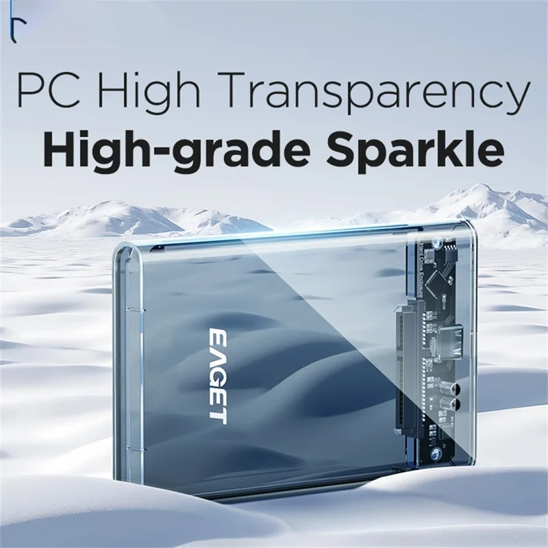 EAGET E16 2,5-calowy przenośny zewnętrzny kadłub dysku twardego USB 3.0 Type-C SATA SSD HDD, obudowa dysku