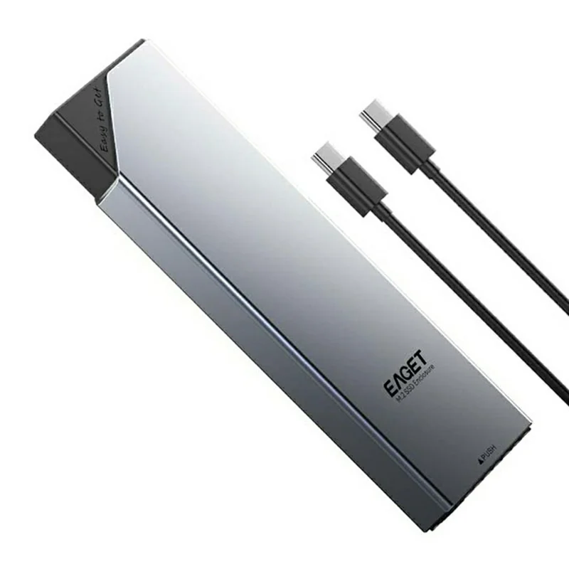 EAGET SE630N M.2 NVMe Single Protocol SSD Enclosure 10Gbps USB 3.2 Type-C External SSD Case, Support 8TB Max