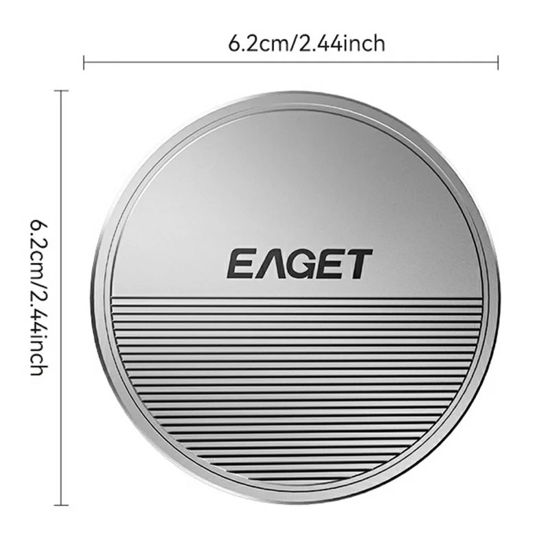 EAGET SE880 Caixa de SSD NVMe M.2 Magnética em Liga de Alumínio, Caixa Externa de SSD Tipo-C 10 Gbps