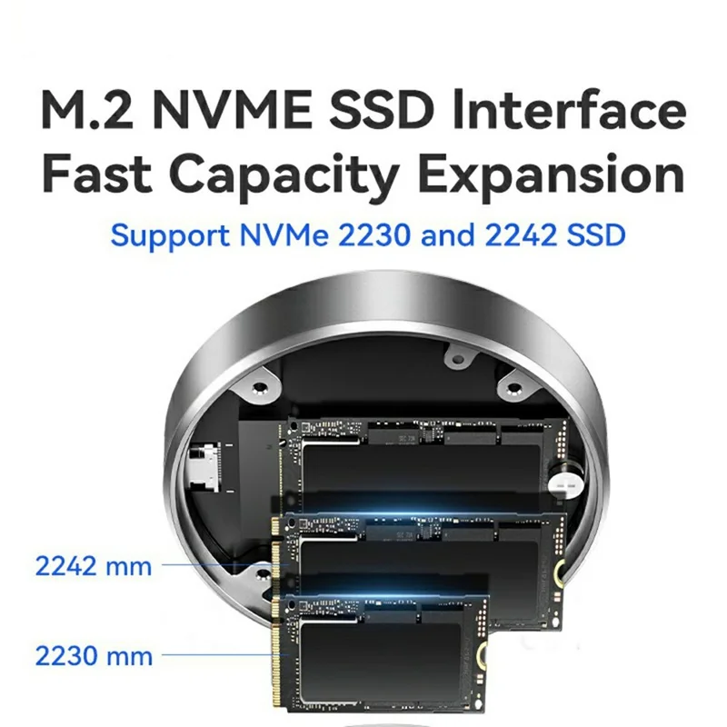 EAGET SE880 Caixa de SSD NVMe M.2 Magnética em Liga de Alumínio, Caixa Externa de SSD Tipo-C 10 Gbps