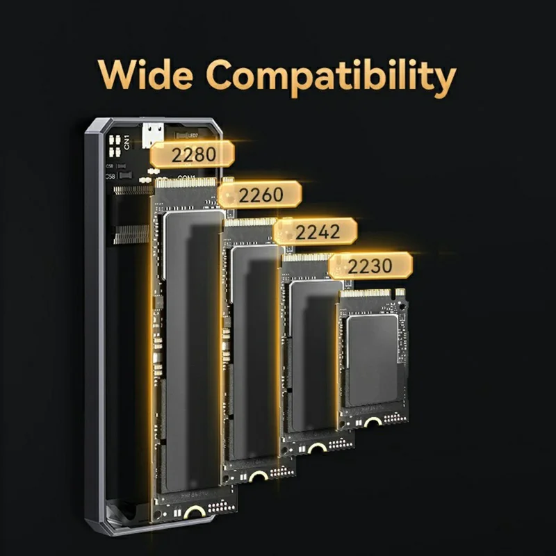 EAGET SE2000 M.2 NVMe SSD Enclosure 20Gbps High Speed USB3.2 Gen2 Type-C External SSD Case
