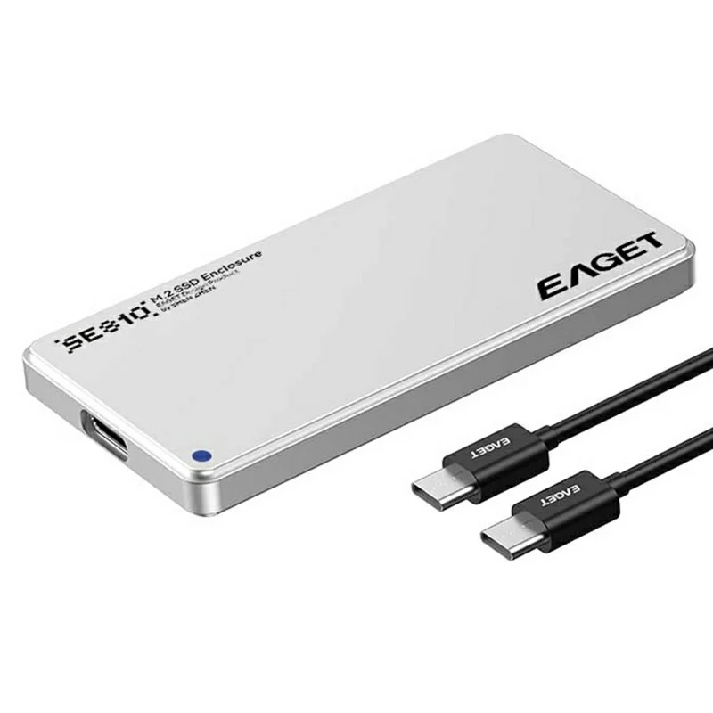 EAGET SE810N M.2 NVMe SSD Enclosure Aluminum Alloy 10Gbps USB-C External SSD Case Support 8TB Max