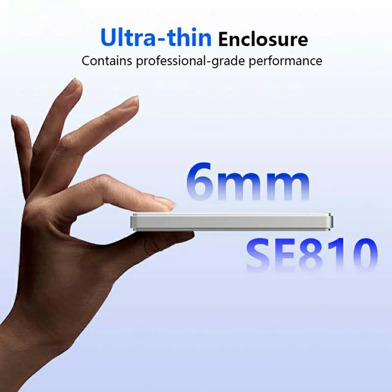 EAGET SE810N M.2 NVMe SSD Enclosure Aluminum Alloy 10Gbps USB-C External SSD Case Support 8TB Max