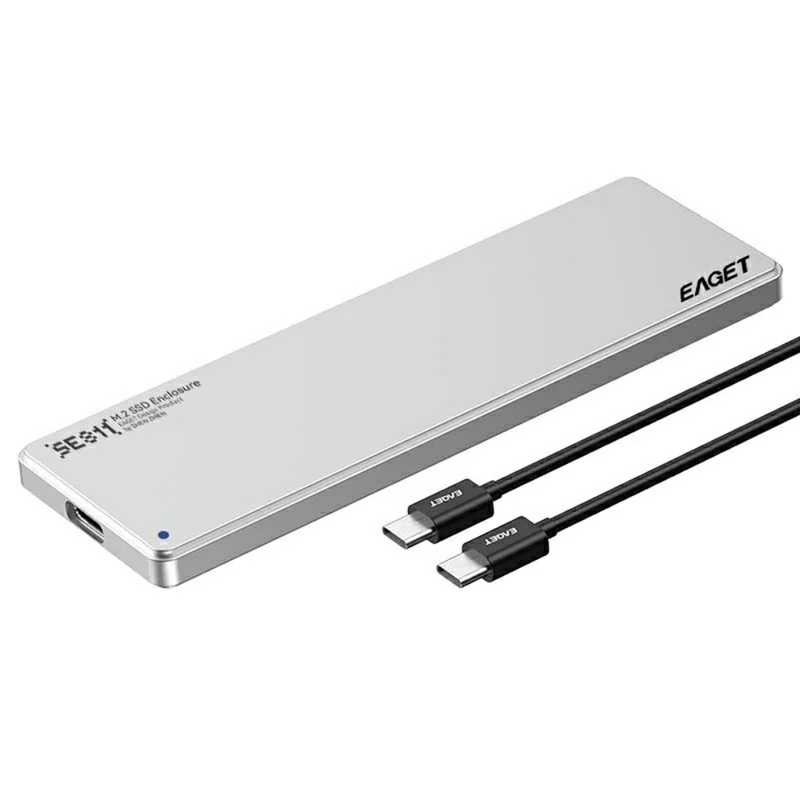 EAGET SE811N Caixa para SSD M.2 NVMe Tipo-C 10Gbps, Caixa Externa em Liga de Alumínio, Suporte até 8TB