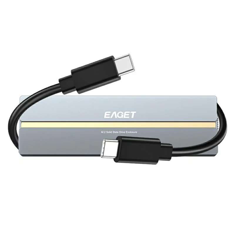 EAGET SE2100 Caixa Externa M.2 NVMe SSD 20Gbps USB 3.2 Gen2X2 Tipo-C em Liga de Alumínio