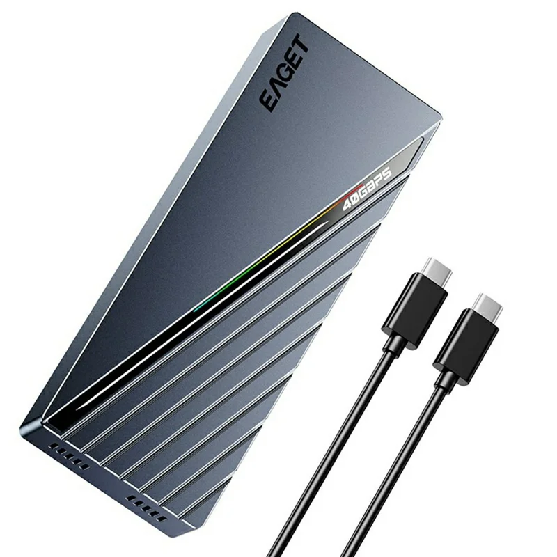 EAGET SE4100 40Gbps USB 4.0 M.2 NVMe SSD Enclosure for 2230 / 2242 / 2260 / 2280 SSD Up to 8TB