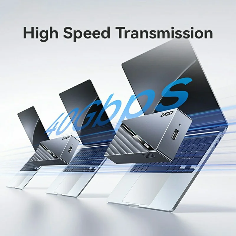 EAGET SE4100 40Gbps USB 4.0 M.2 NVMe SSD Enclosure for 2230 / 2242 / 2260 / 2280 SSD Up to 8TB