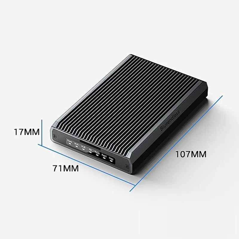 BLUEENDLESS DB280A3 Dual-Bay M.2 NVMe / SATA RAID Enclosure 20Gbps Hardware RAID Offline Clone for Laptop Phone Tablet - Black