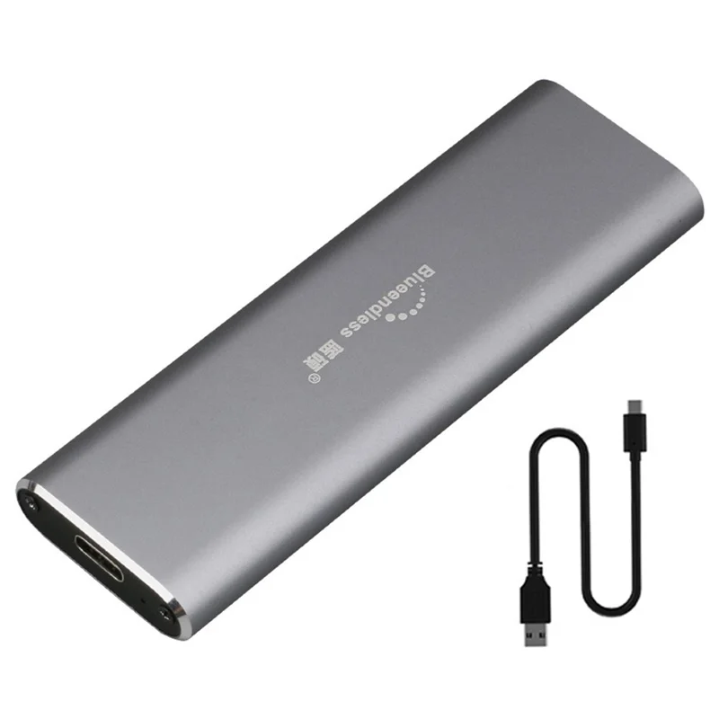 BLUEENDLESS D2802N M.2 NVMe SSD Enclosure JMS583 Controller 10Gbps USB 3.1 Gen2 Type-C External Hard Drive Case - Dark Grey