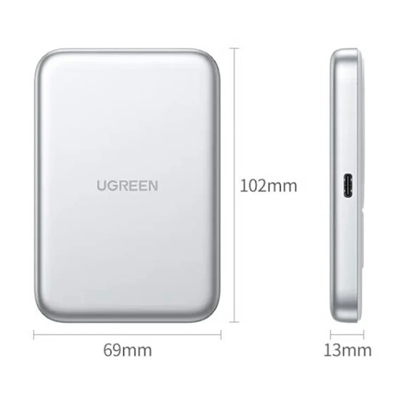 UGREEN D619 55151 Involucro per SSD M.2 NVMe Magnetico 10Gbps USB-C PD 100W