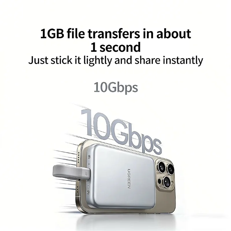 UGREEN D619 55151 Involucro per SSD M.2 NVMe Magnetico 10Gbps USB-C PD 100W