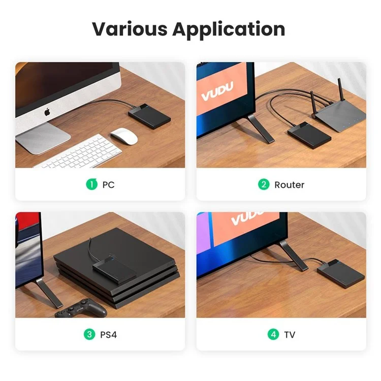 UGREEN 30848 USB 3.0 Bis SATA III Festplattengehäuse 2,5 Zoll Externes Ssd-festplatten-hdd-fall