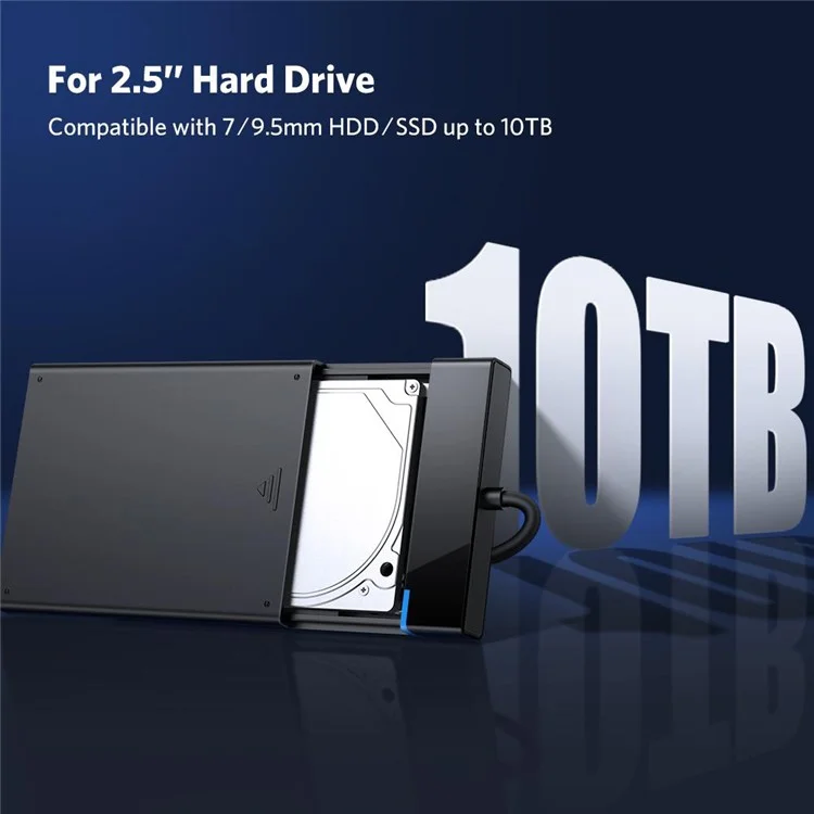 Funda UGREEN HDD de 2.5 pulgadas SATA a USB 3.0 Adaptador de unidad de disco duro Caja externa para SSD Caja de disco duro