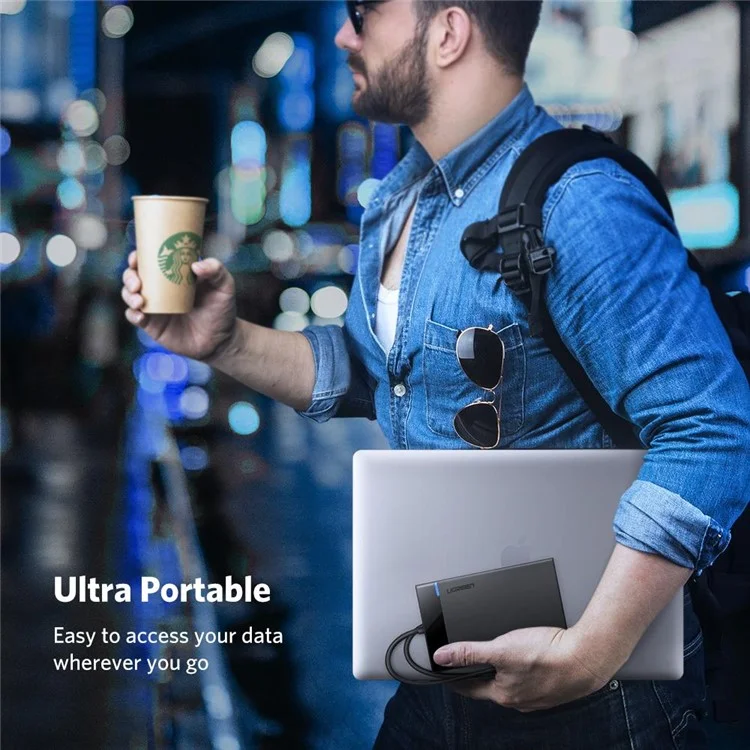 Funda UGREEN HDD de 2.5 pulgadas SATA a USB 3.0 Adaptador de unidad de disco duro Caja externa para SSD Caja de disco duro