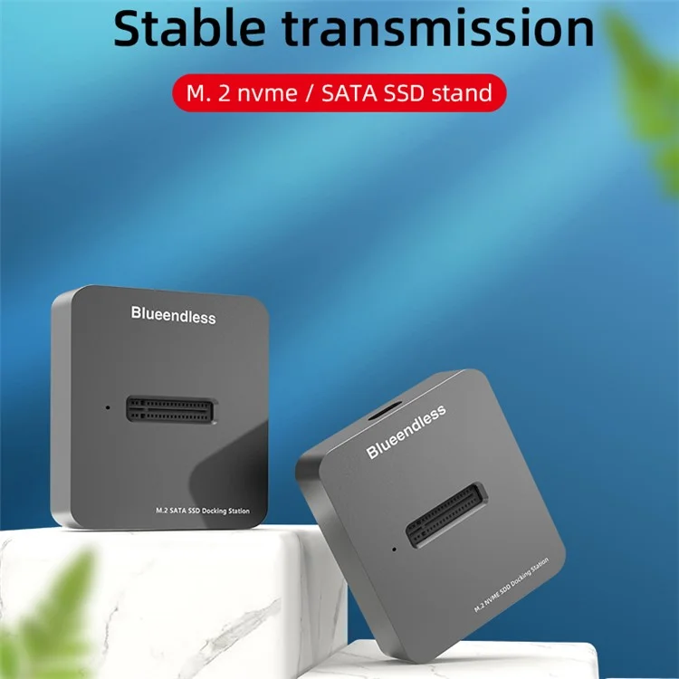 Blueendlessless SD02 Externe Dalle Dure Disque Dur Dock Type-C Dock Station M.2 SATA NVME HDD SSD Case Station D'amarrage