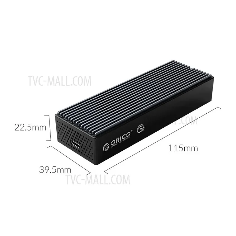 ORICO M2PVC3-G20 USB3.2 Gen2x2 M.2 Ssd-gehäuse Mit Kühllüfter 20gbit / s Nvme Typ-c Festplattenadapter Mobile Hülle Für Pc-laptop