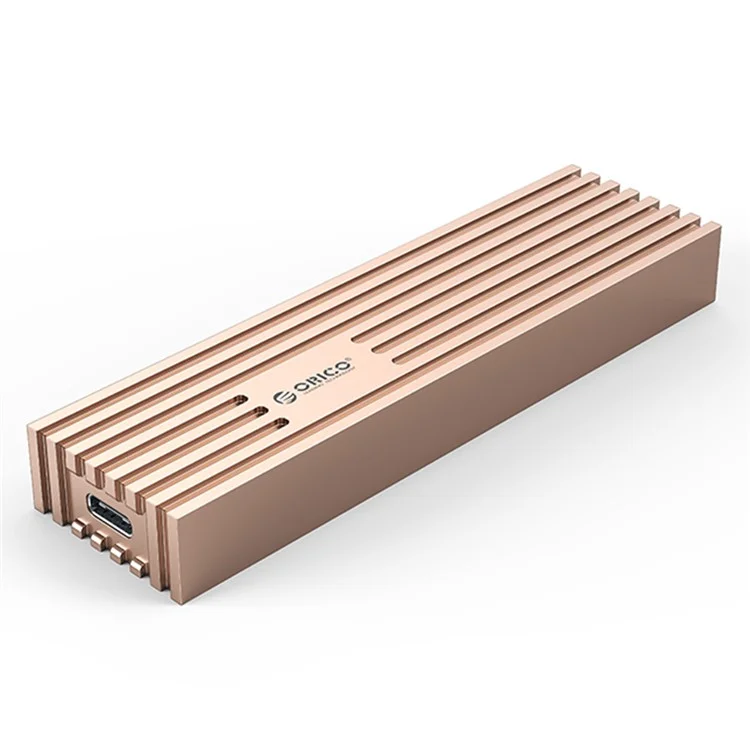 ORICO ORICO-FV35C3-G2 Boîtier en alliage d'aluminium pour disque SSD M.2 NVMe Vitesse élevée 10Gbps pour PC portable Boîtier de disque dur externe - Or