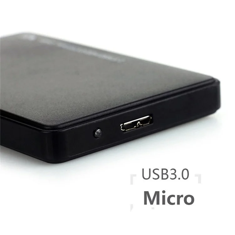 U25 2.5 inch SSD USB3.0 Carcasa externa para disco duro Caja de disco duro Compatible con disco duro SATA de 2.5 pulgadas - Negro