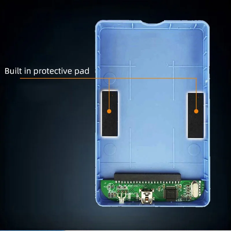 U25 2.5 inch SSD USB3.0 External Hard Drive Enclosure Hard Disk Box Compatible with 2.5-inch SATA Hard Disk - Blue