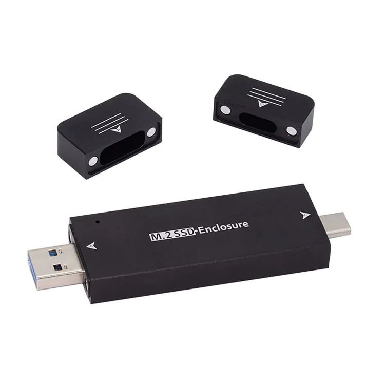 UC-057 Type-C e USB3.0 a NVME M-Key M.2 NGFF SATA SSD PCBA Case 2230 / 2242mm Adattatore RTL9210B Chipset