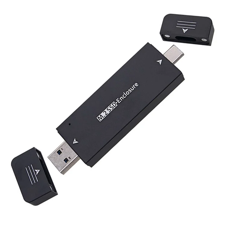 UC-057 Type-C e USB3.0 a NVME M-Key M.2 NGFF SATA SSD PCBA Case 2230 / 2242mm Adattatore RTL9210B Chipset