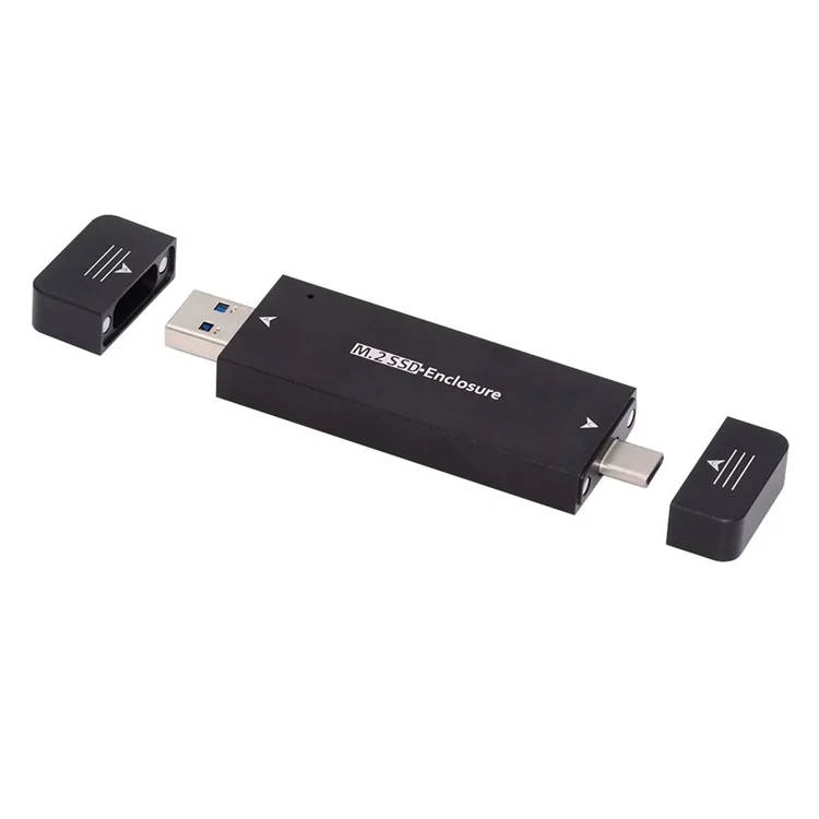 UC-057 Type-C e USB3.0 a NVME M-Key M.2 NGFF SATA SSD PCBA Case 2230 / 2242mm Adattatore RTL9210B Chipset
