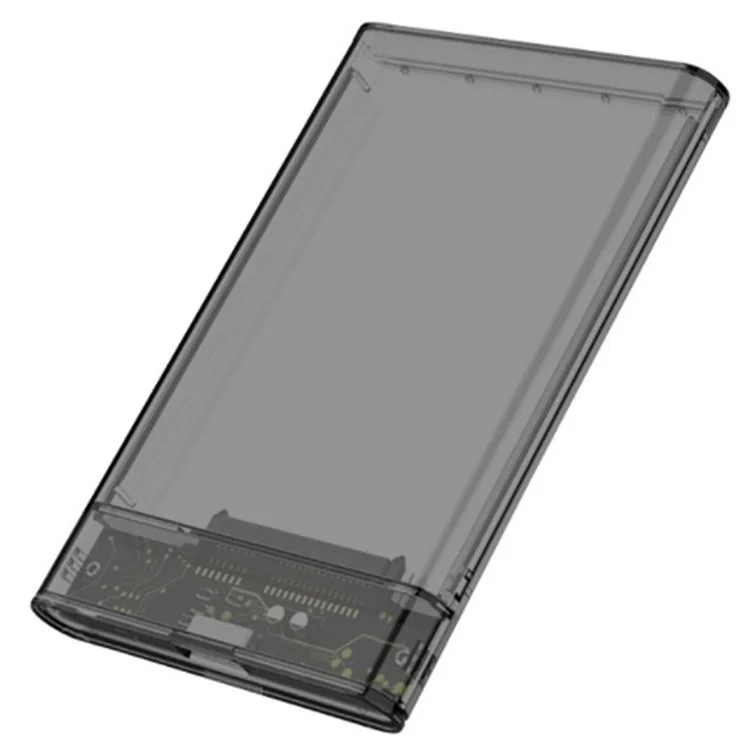 Gabinete de Disco Rígido Externo de 2,5 '' USB 3.0 Para SATA Disco Rígido em Disco Rígido Para Mac OS e Windows, Suportando Max 6 tb - Preto Transparente