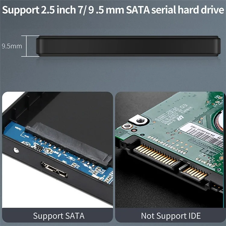 S2502U3 Caixa de Disco Rígido de 2,5 Polegadas 2,5 Polegadas USB3.0 SATA Laptop Portátil Drive Rígido Gabinetes Compatíveis Com Windows, Macos