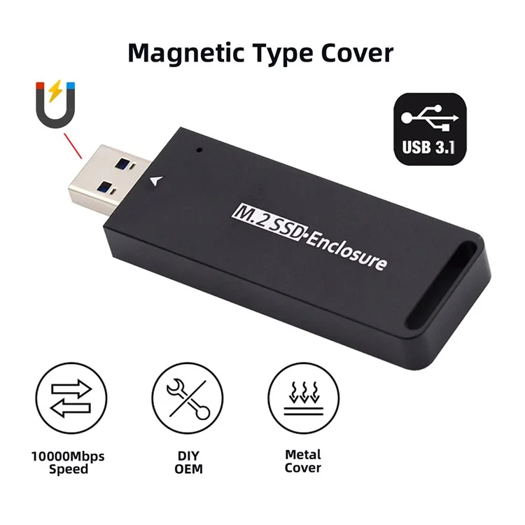 USB 3.0 a 2242 / 2230 NVME M-key M.2 NGFF SATA SSD Convertidor Externo PCBA Caso Adaptador RTL9210B Chipset