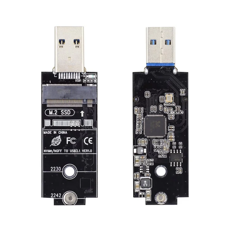 USB 3.0 à 2242 / 2230 NVME M-key M.2 NGFF SATA SSD Adaptateur de Convertisseur de Boîtier PCBA Externe RTL9210B Chipset