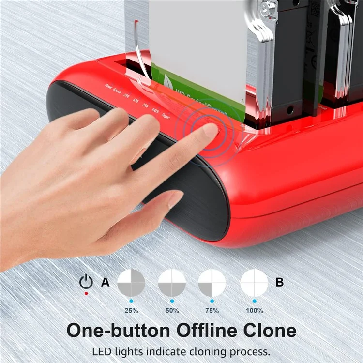 WAVLINK ST341U USB 3.0 to SATA I / II / III Dual Bay External Hard Drive Enclosure Docking Station for 2.5 / 3.5 inch SATA HDD SSD - UK Plug