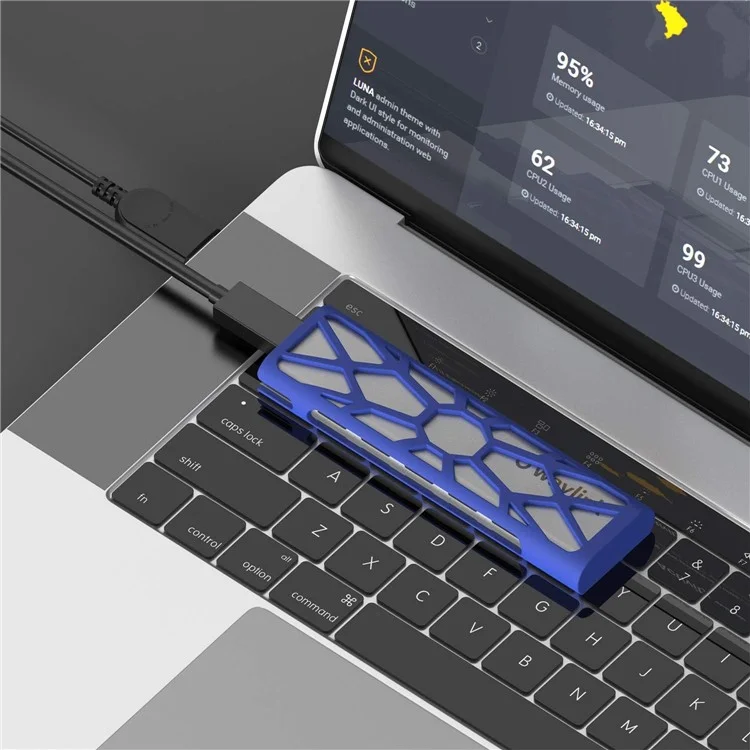 WAVLINK ST338C For NVMe PCIE UASP M Key NGFF SATA USB-C M2 SSD Enclosure M.2 to USB 3.1 Gen 2 NVMe SSD Enclosure Adapter